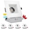 Luxrite 4 Inch Square LED Recessed Downlights 3 CCT 3000K-5000K CRI90 15W 1200LM Dimmable 4-Pack LR23267-4PK - alternate 1